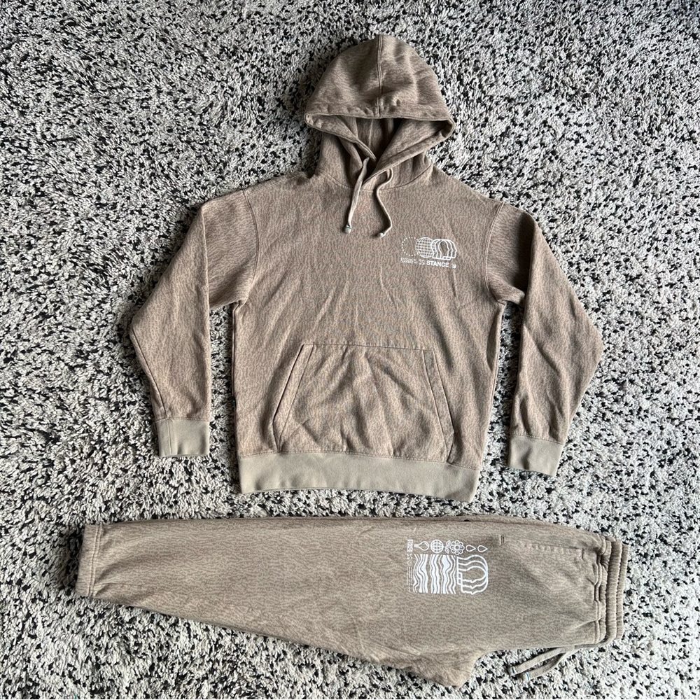 Stance 2-Piece Hoodie Pants Sweatsuit Stitched Different Graphic Men’s Small